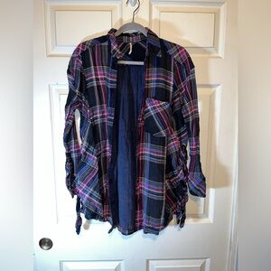 Free People Multicolor Plaid Shacket